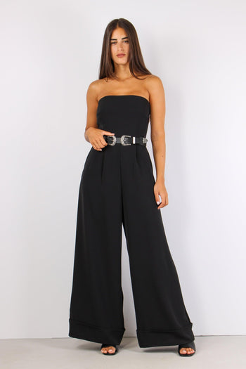 Tuta Fluida Cady Nero - 5