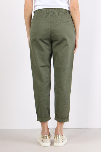 Pantalone Jogging Misto Lino Salvia - 4