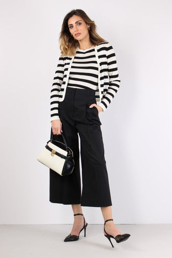 Trieste Cardigan Costina Rig Burro/nero - 4