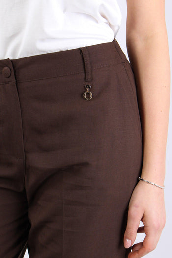Memphis Pantalone Dritto Elastico Chocolate - 8