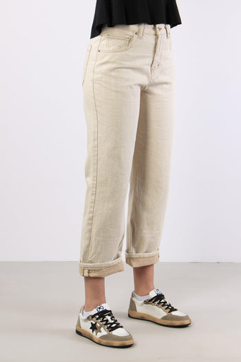 Denim Risvolto Effetto Lino Naturale - 7