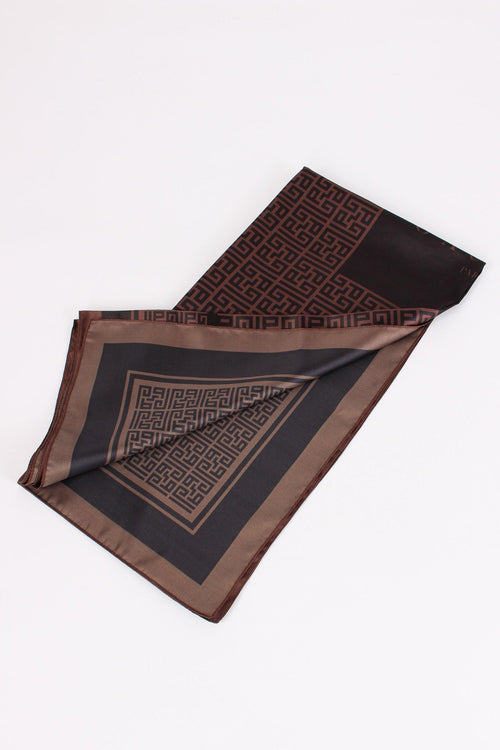 Foulard Monogramma Marrone - 2