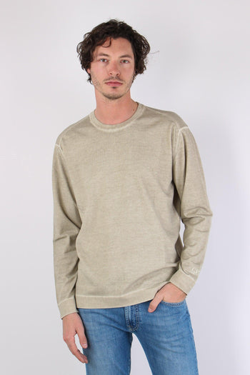 Maglia Doppia Tintura Effetto Lino Cement - 2