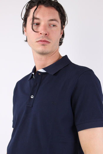 Polo Colletto Contrasto Blu - 7
