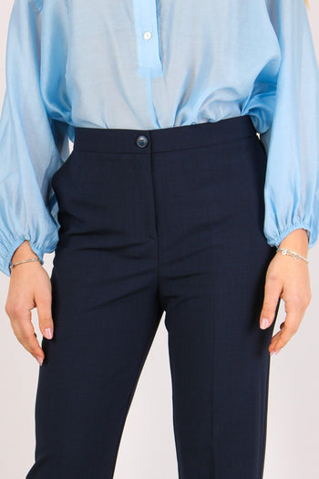Pantalone Chino Elastico Dietr Blu - 6