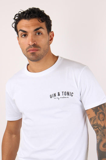 T-shirt Ricamo Gin & Tonic Bianco - 7
