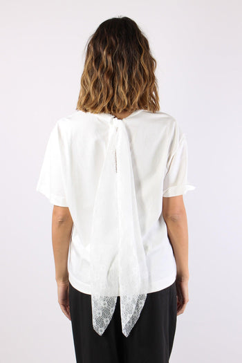 T-shirt Fiocco Pizzo Bianco - 4
