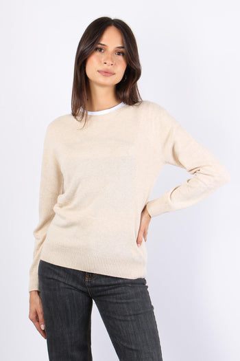 Maglia Girocollo Misto Cashmer Naturale - 4