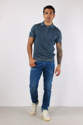 Polo Manica Corta Cotone Night Blue - 5