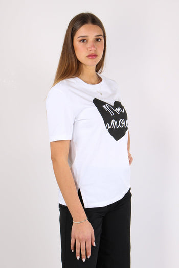 T-shirt Cuore Ricamo Bianco - 5
