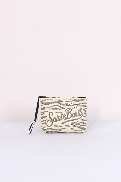 Aline Pochette Strass Bianco/nero