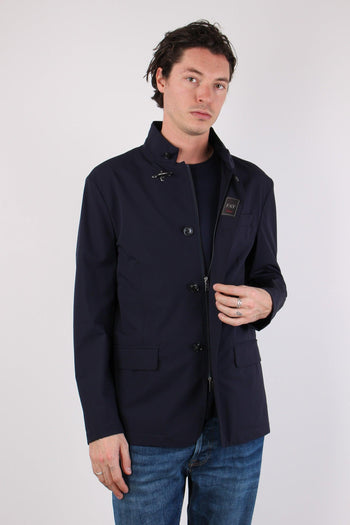 Jacket Gancio Nylon Stretch Blu - 7