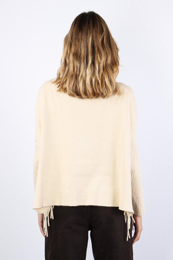 Maglia Scatoletta Frange Cream - 3