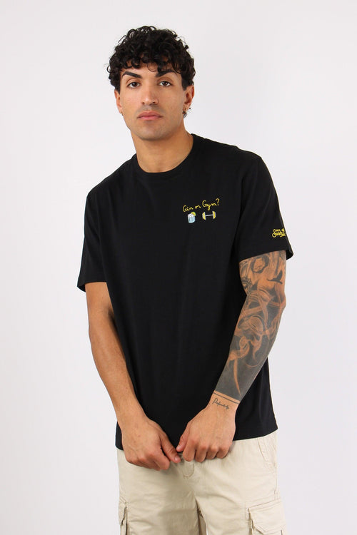 T-shirt Stampa Gin Gym Nero