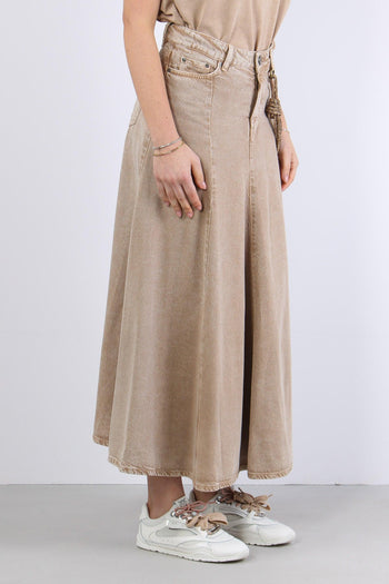 Hurghada Gonna Lunga Denim Beige - 7