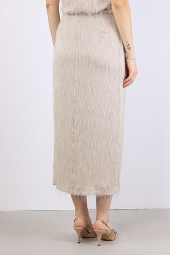 Gonna Lunga Piume Sand - 4