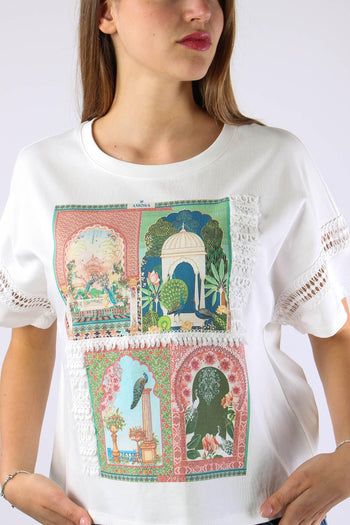 T-shirt Multi Patch Bianco - 5