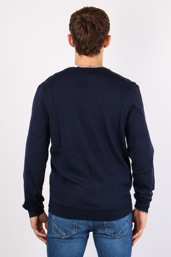 Maglia Scollo V Merinos Hunter Navy - 3