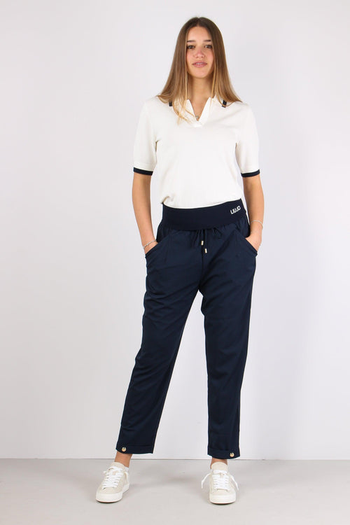 Pantalone Tencelle Coulisse Nuit/noir