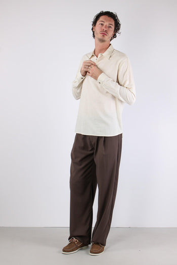 Attore Camicia Polo Operata Beige - 3