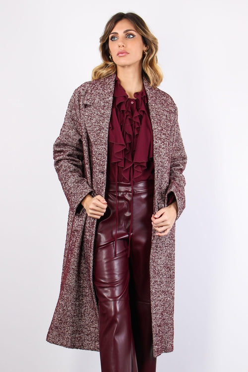 Cappotto Spinato Bordeaux - 2