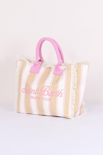 Vanity Canvas Righe Beige/rosa - 3