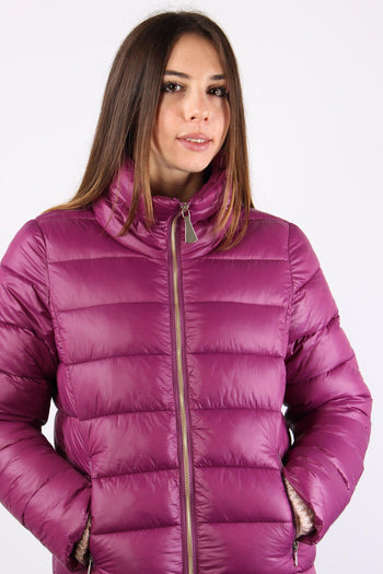 Piumino Svasato Zip Oro Prugna - 6