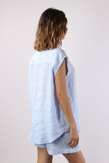 Camicia Smanicata Bottini Retr Azzurro - 7