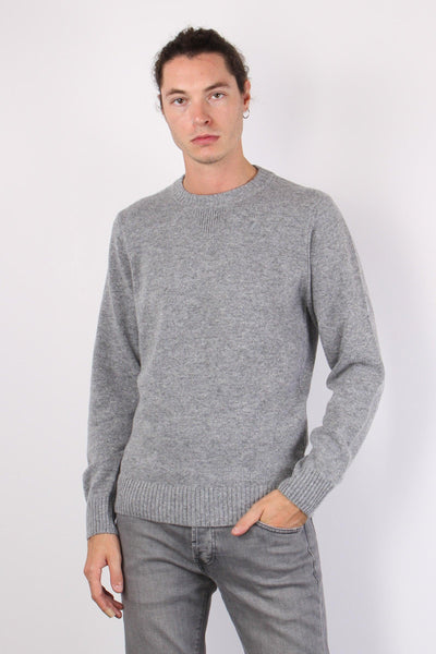 Maglia Girocollo Lana Grey Md Steel