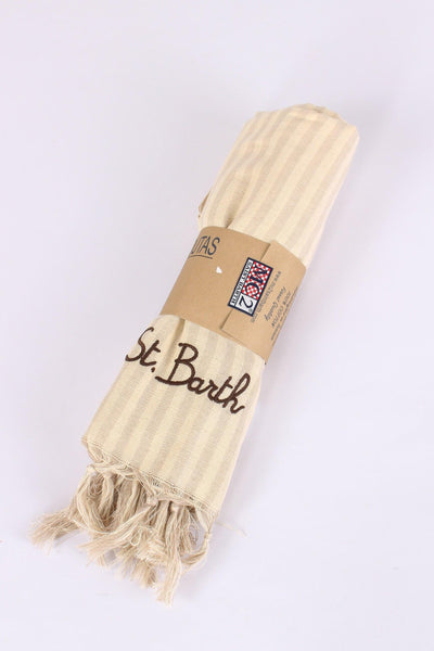 Foutas Righe Sottili Beige/bianco