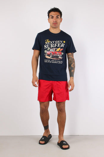 T-shirt Maxi Stampa Navy Blue - 3