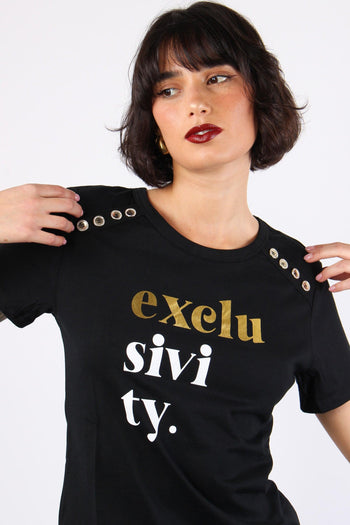 Rossana T-shirt Stampa Black - 6