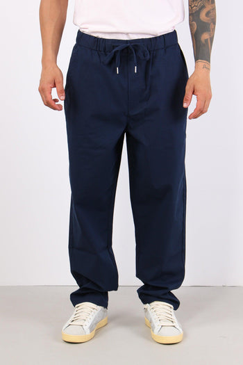 Pantalone Cotone Coulisse Navy Blue - 2