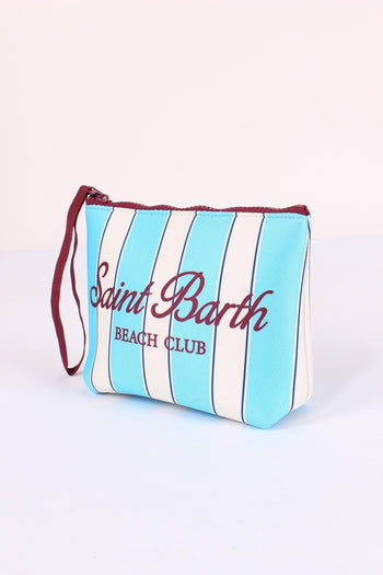 Aline Pochette Righe Azzurro - 4