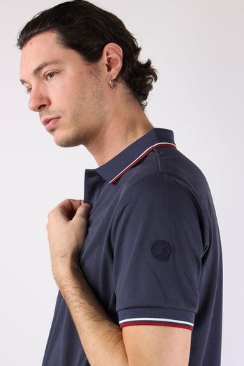 Hari Polo Collo Righe Navy Blue - 2