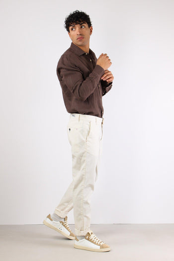 Camicia Classica Lino Marrone - 7
