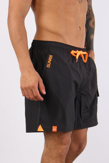 Costume Pantalone Cargo Nero - 7