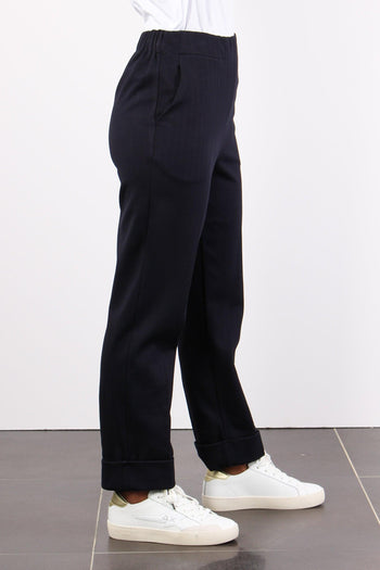 Pantalone Dritto Elastico Resc Blu - 6