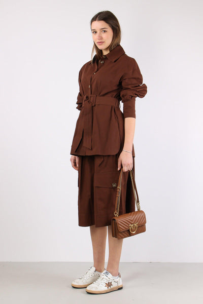 Patricia Bermuda Cotone Marrone