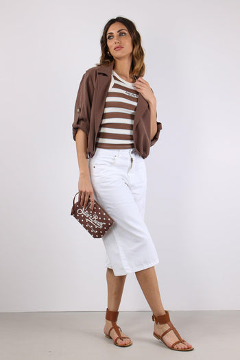 Top Costina Riga Bianco/moro - 5