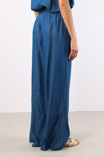 Pantalone Palazzo Chambry Denim - 6