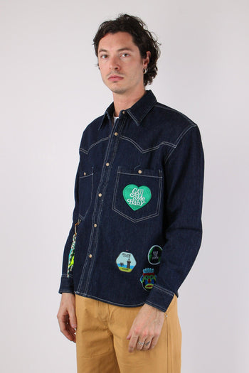 Camicia Over Denim Patch Denim - 3