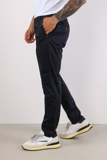 Pantalone Chino Rasatello Blu - 4