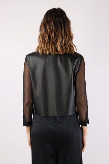 Alfio Giacca Ecopelle Tulle Black - 5