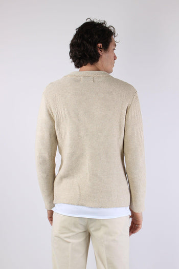 Giacca In Maglia Beige - 5