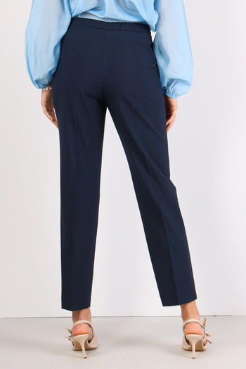 Pantalone Chino Elastico Dietr Blu - 4