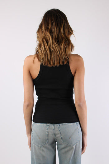 Canotta Cotone Logo Nero - 5