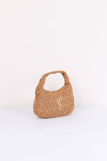 Dalia Mini Hobo Intreccio Croc Cuoio - 5