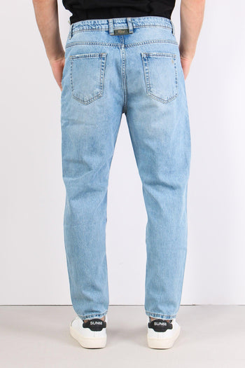 Denim Cropped Fit Denim Chiaro - 5