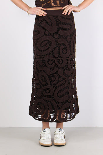 Maestrale Gonna Macrame Marrone Java - 2